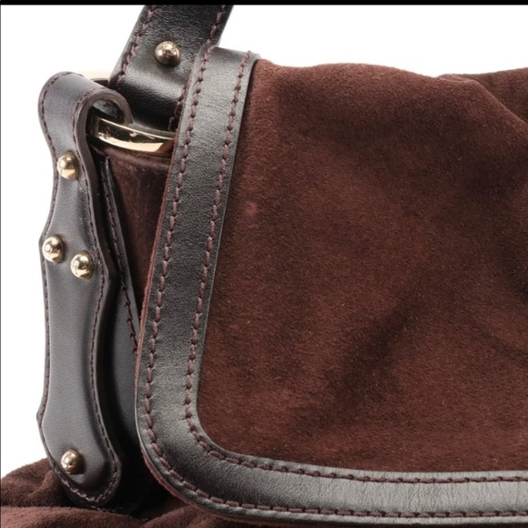 Authentic Fendi Chef Large Tote bag Suede Brown - Picture 2 of 7